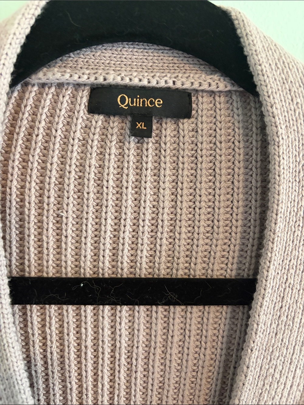 Quince fisherman knit cardigan. Faded Rose, xl - Picture 2 of 5